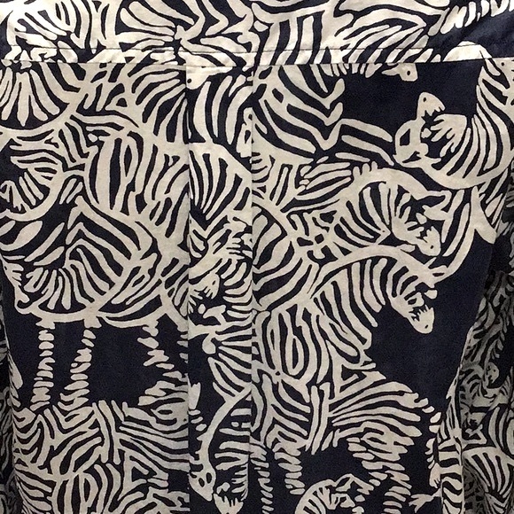 Lilly Pulitzer Zebra Print Popover Long Tunic, size S - Picture 4 of 10